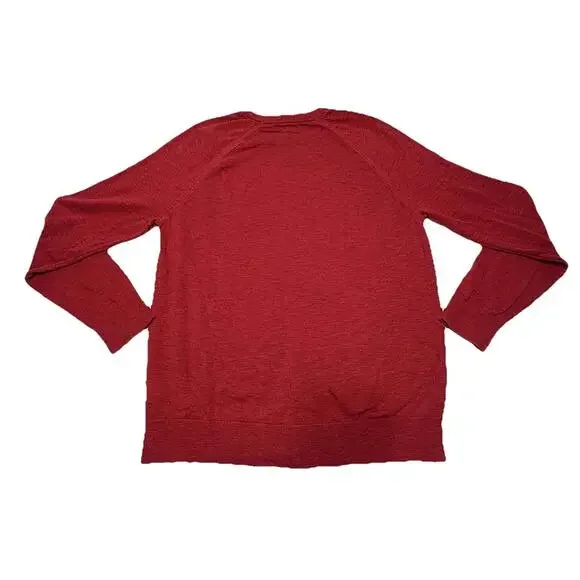 Banana Republics Organic SLUB Cotton Men’s Large Red Sweater - Picture 2 of 11